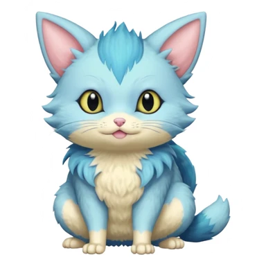 Fluffy Pastel Chubby Sneasel-Trico-cat  sticker