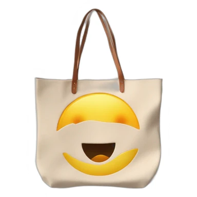 Tote bag Sun beige sticker