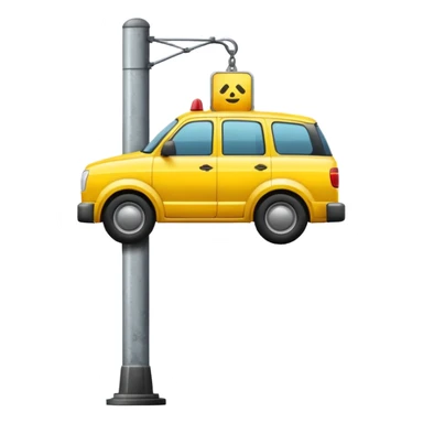towing street  icon on pole sticker