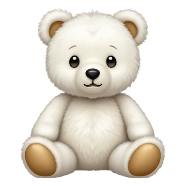 White bow bear sticker