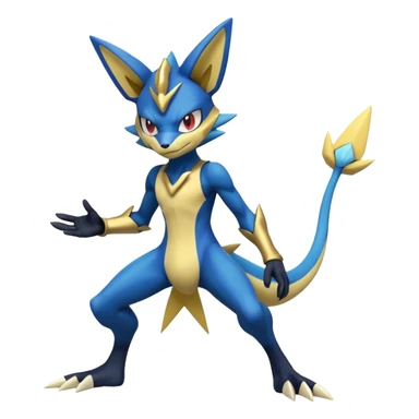 Zeraora-Greninja-Pokémon-fusion, full body sticker