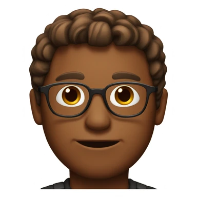 a copper-skinned man in glasses sticker