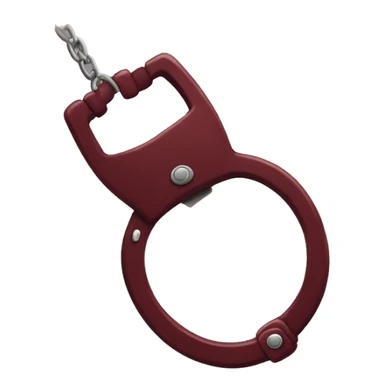fuzzy handcuffs dark red sticker