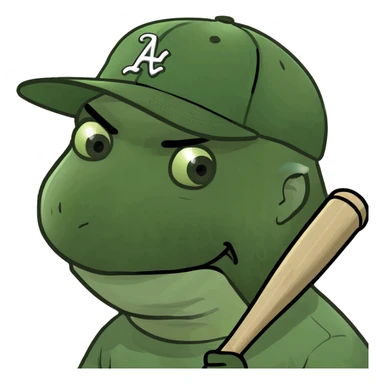 Baseball player winning sticker