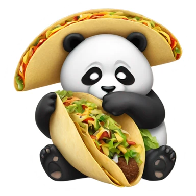 Panda dreaming of taco sticker