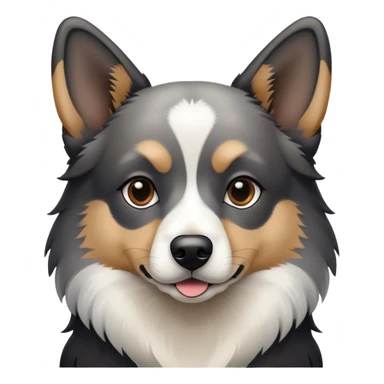 Dog shepdog grey white and black  sticker