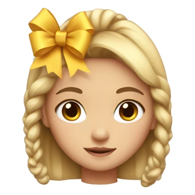 a girl with a bow  sticker