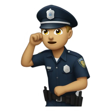 Police fighting manifestants  sticker