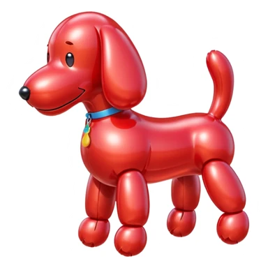 red ballon dog sticker