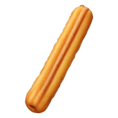 A Churro with chocolate dipped tip sticker
