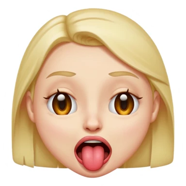 original emoji look with winkey face tongue out and cringey sticker