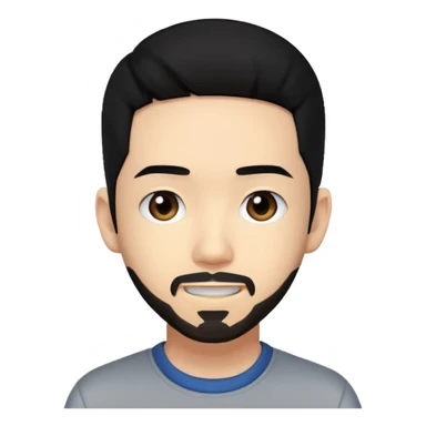 Mike Shinoda black hair sticker