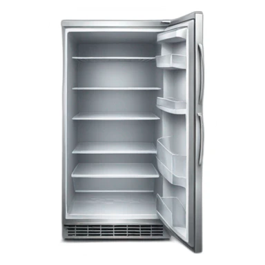 empty silver refrigerator sticker