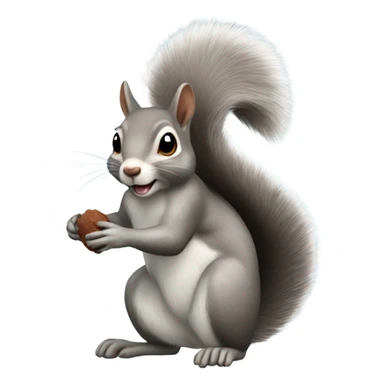 Gray squirrel sticker