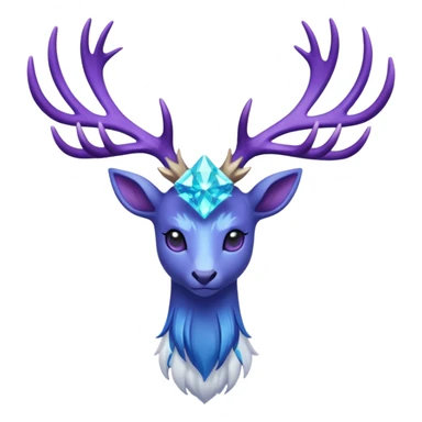 Pokemon legendary cian and purple crystal xerneas sticker