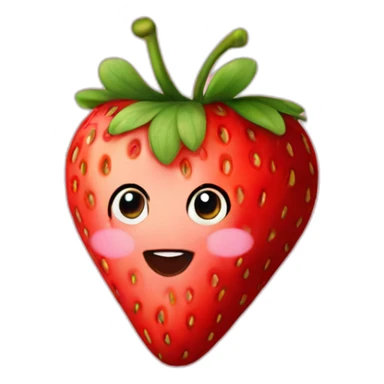 strawberry-heart sticker