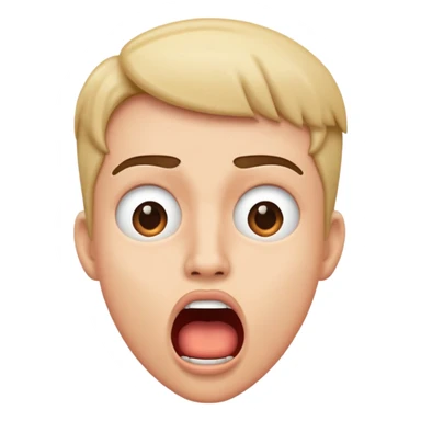 confused with mouth open  sticker