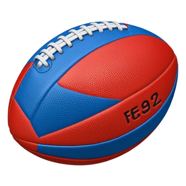 football blue (#00A3E0) and red (#F9423A) sticker