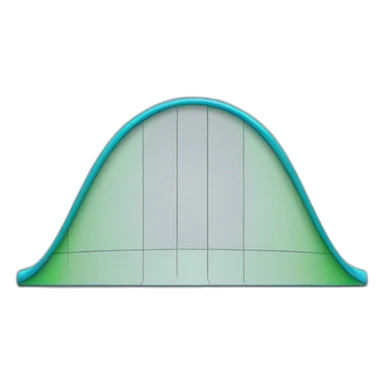 Gauss bell curve sticker