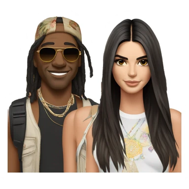 Kendall Jenner Meets Coachella sticker