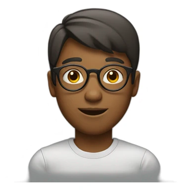 A-boy-with-circle-shaped-eyeglasses sticker