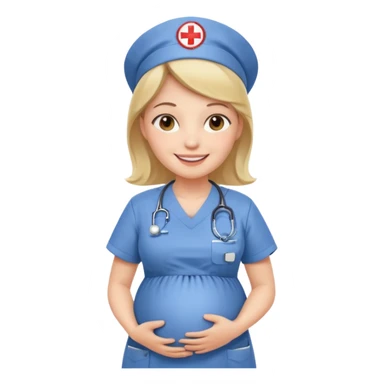 pregnant nurse sticker
