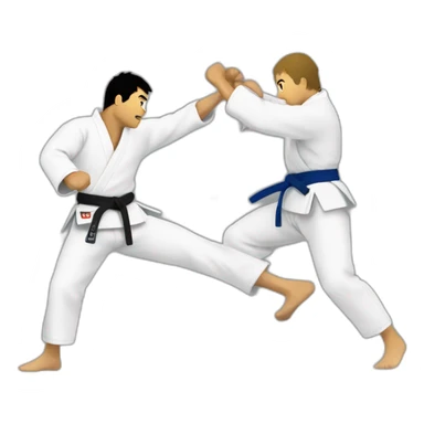 Combat de judo sticker