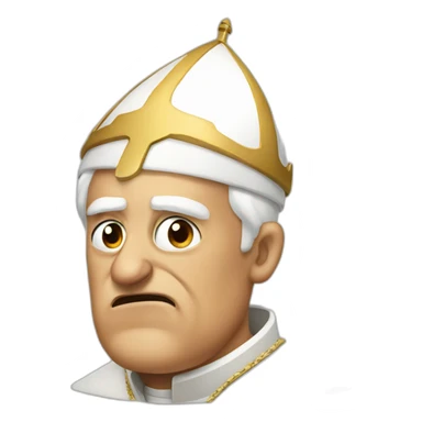 angry pope sticker