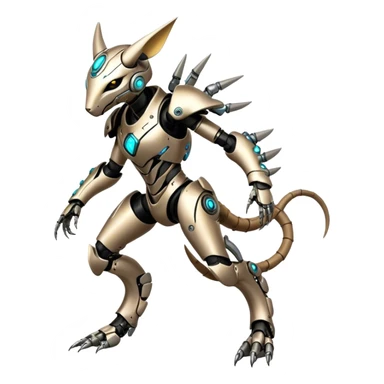 Modern Futuristic Cool Wicked Advanced Detailed Cyborg-Vernid-Trico-species by LiLaiRa full body sticker