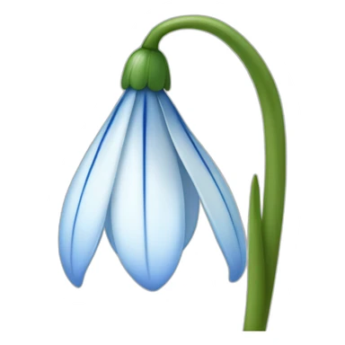 snowdrop blue sticker
