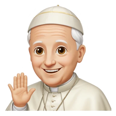 Happy pope sticker
