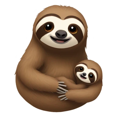 Sloth with baby  sticker