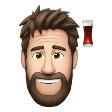 messi-drinking-fernetwithcoke sticker