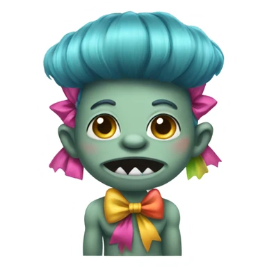 troll with a bow on sticker