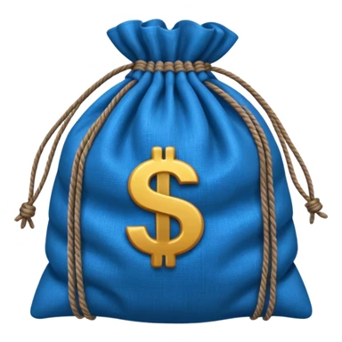 blue money sack sticker