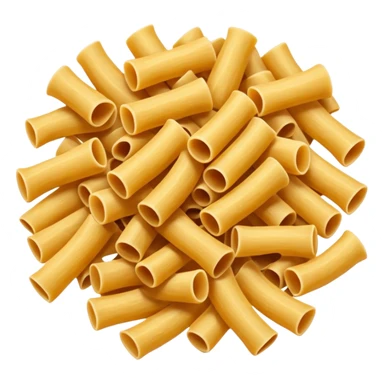 realistic whole wheat pasta noodles showing texture and color, appetizing sticker