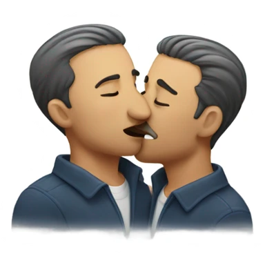 Men kissing sticker