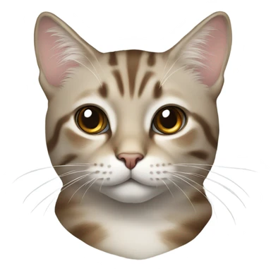 Realistic cat with beige brown and gray laying  sticker