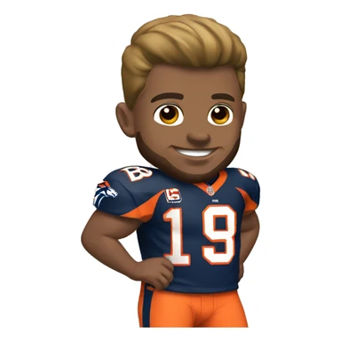 Denver Bronco with Bo nix jersey sticker