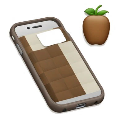 iPhone with brown and white checkered case sticker