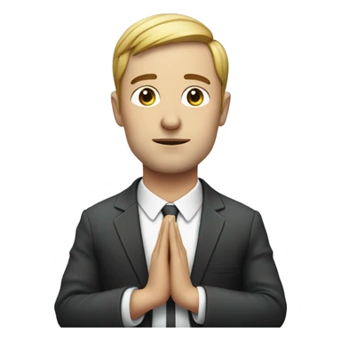 European man in suit meditating sticker