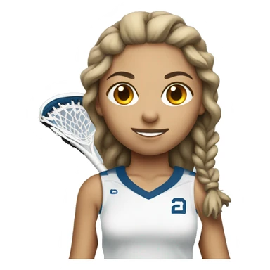 Girl lacrosse player sticker
