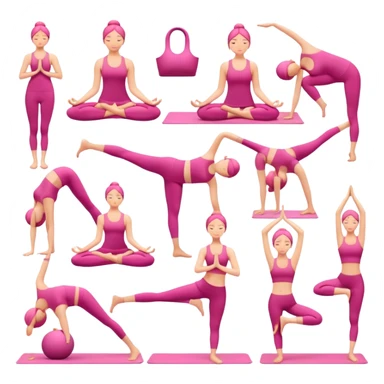pink yoga set  sticker