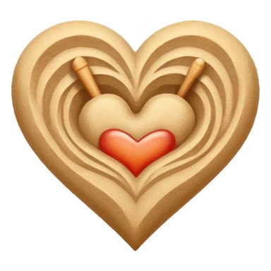 beach themed heart sticker