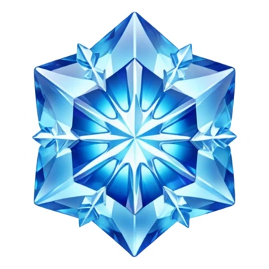 Blue Gem with an Ice Flake Inside sticker