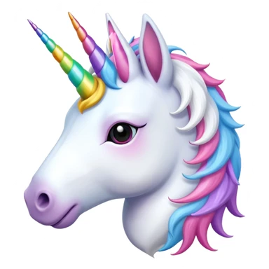 unicorn head, cute sticker