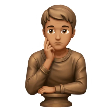 thinking man statue sticker