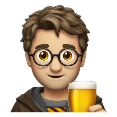 Harry potter qui boit une bière sticker
