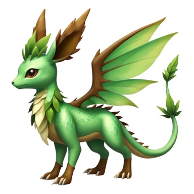 Exotic Tropical Rare Shiny Epic Ethereal Leafeon-Flygon-Tropius-hybrid, full body sticker