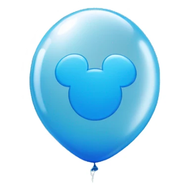 Micky Mouse ears icon solid blue balloon inside a clear balloon sticker